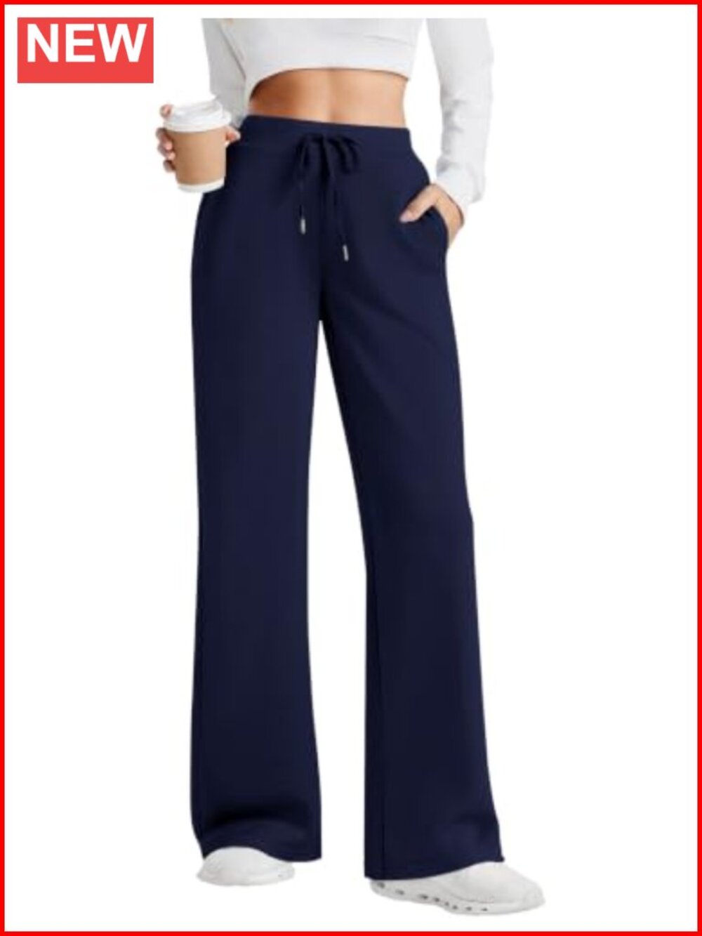 Wide Leg Sweatpants High Waist Baggy Lounge Joggers with Pockets
